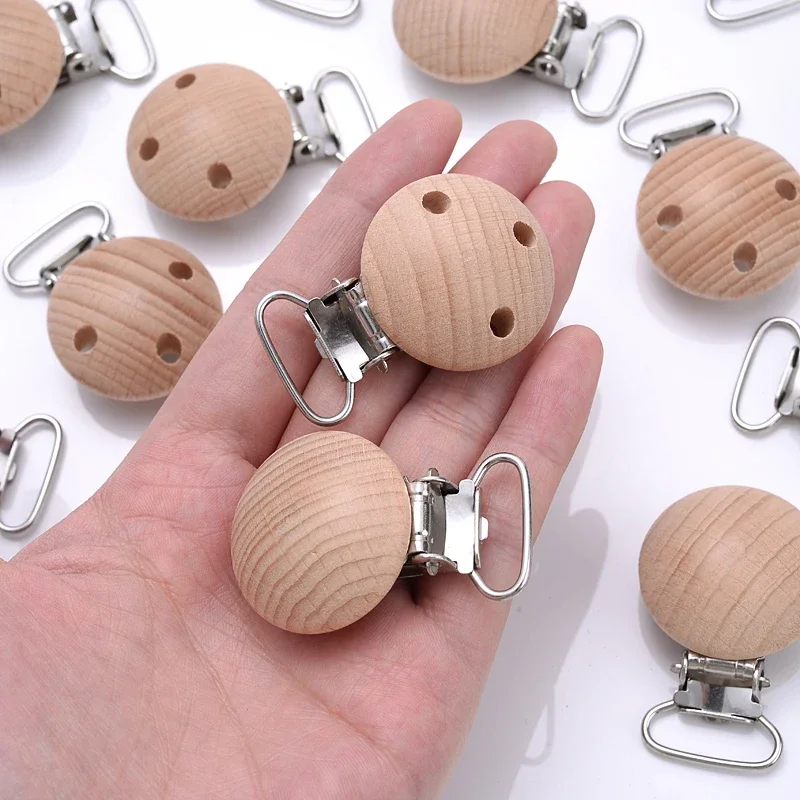 Baby Food Natural - 10 Stück Clips 30mm Runde Natürliche