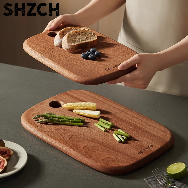 Baby Food Natural - Ebenholz-Schneidebrett Natürlich Antibakterieller Hackblock für Küche