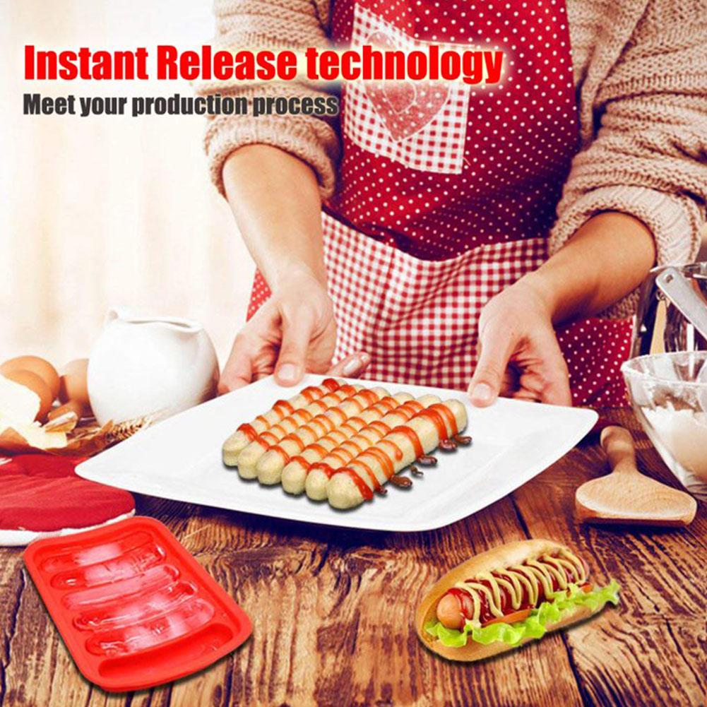 Baby Food Dogs - Silikon-Wurstform Lebensmittelqualität Hot-Dog-Maker mit Deckel Einfache