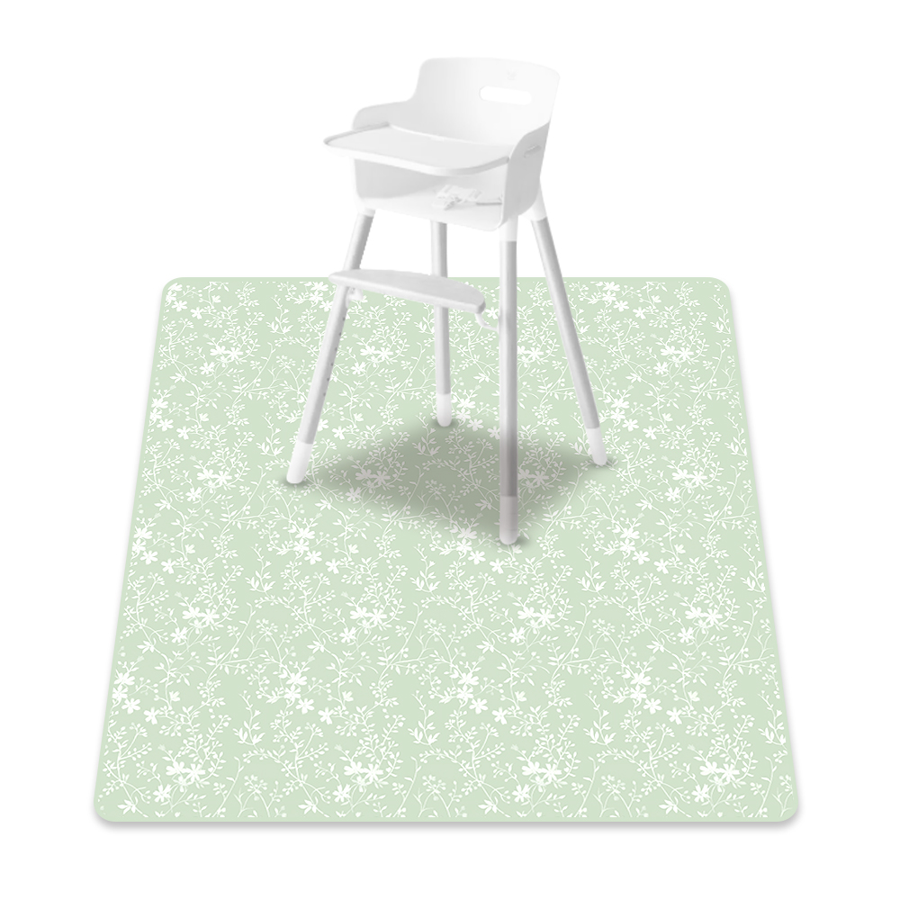 Highchair Splash Mat - HappyFlute Baby-Anti-Rutsch-Matte, neuer Druck, 100 %