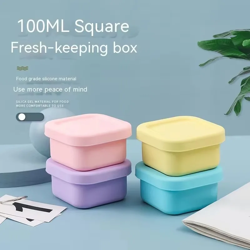 Baby Food Hero - 1 Stück Silikon-Baby-Lunchbox mit Deckel Frischhaltebehälter