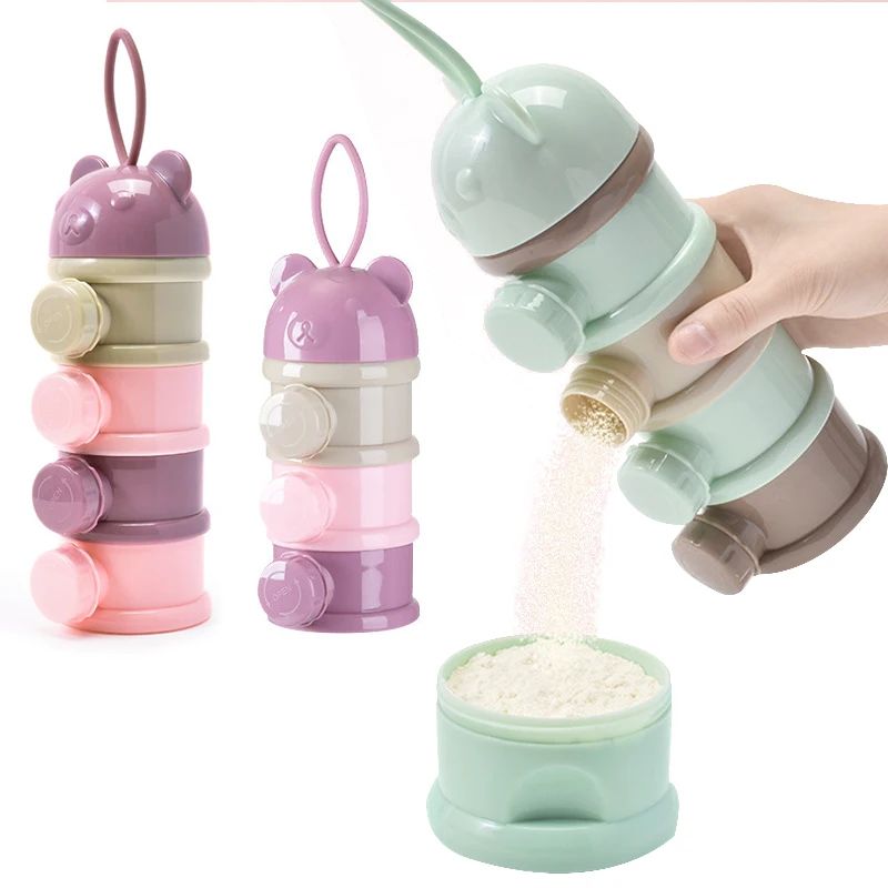 Baby Food Nestle - 3/4-lagige tragbare Baby-Nahrungsaufbewahrungsbox mit mehreren Öffnungen,