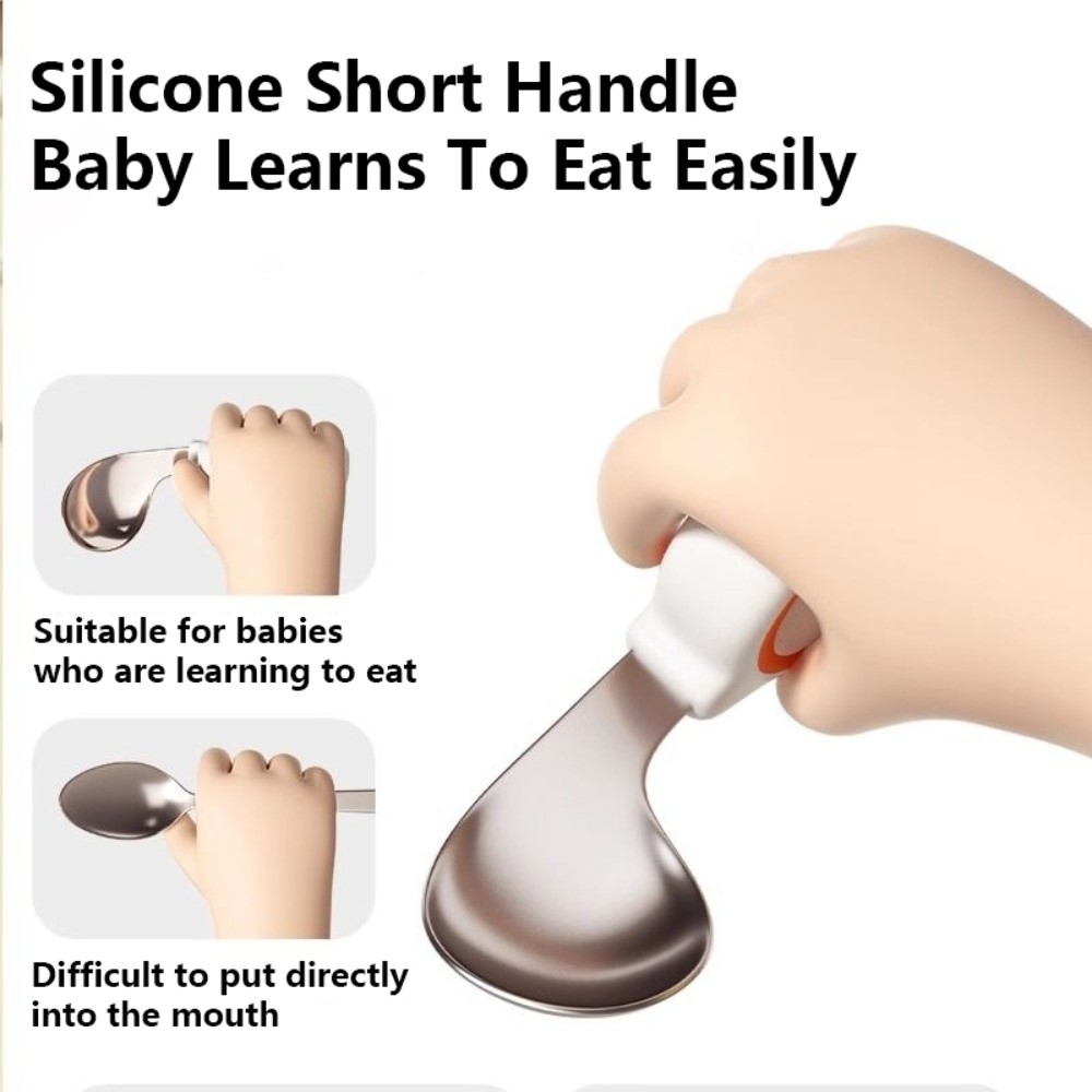 Silikon-Baby-Gabel- und Löffel – Self Feed Spoon Bewertung und Preis