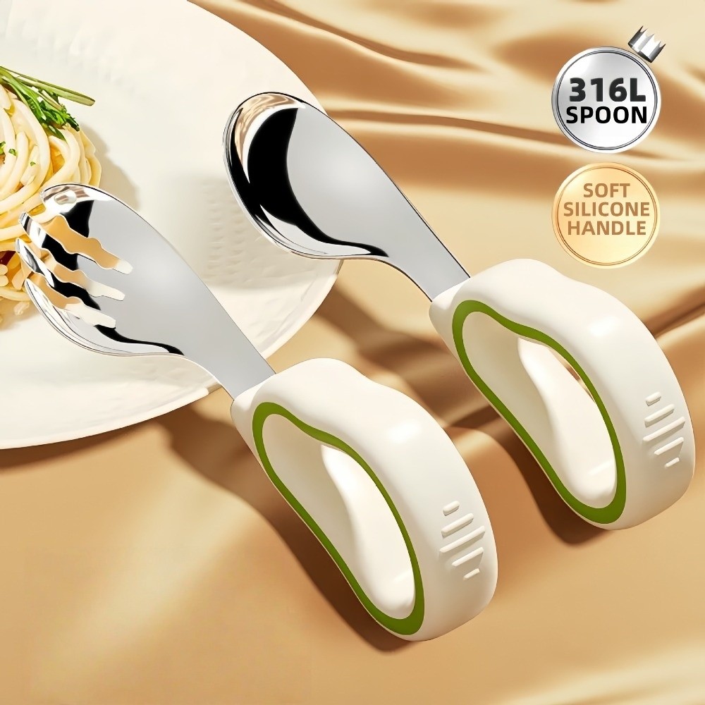 Silikon-Baby-Gabel- und Löffel – Self Feed Spoon Bewertung und Preis