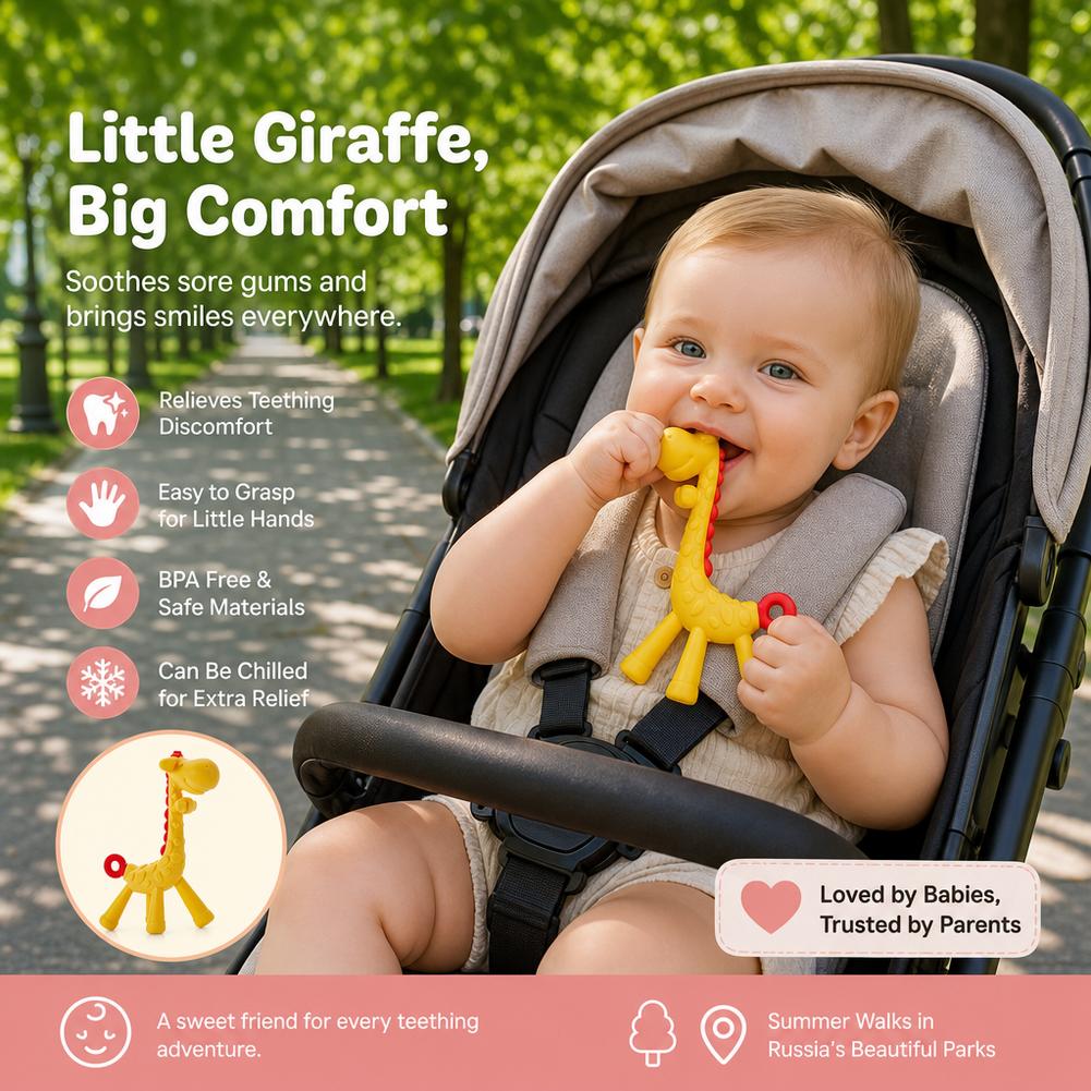 Giraffenförmiges Baby-Beißspie – Baby Food Natural Bewertung und Preis