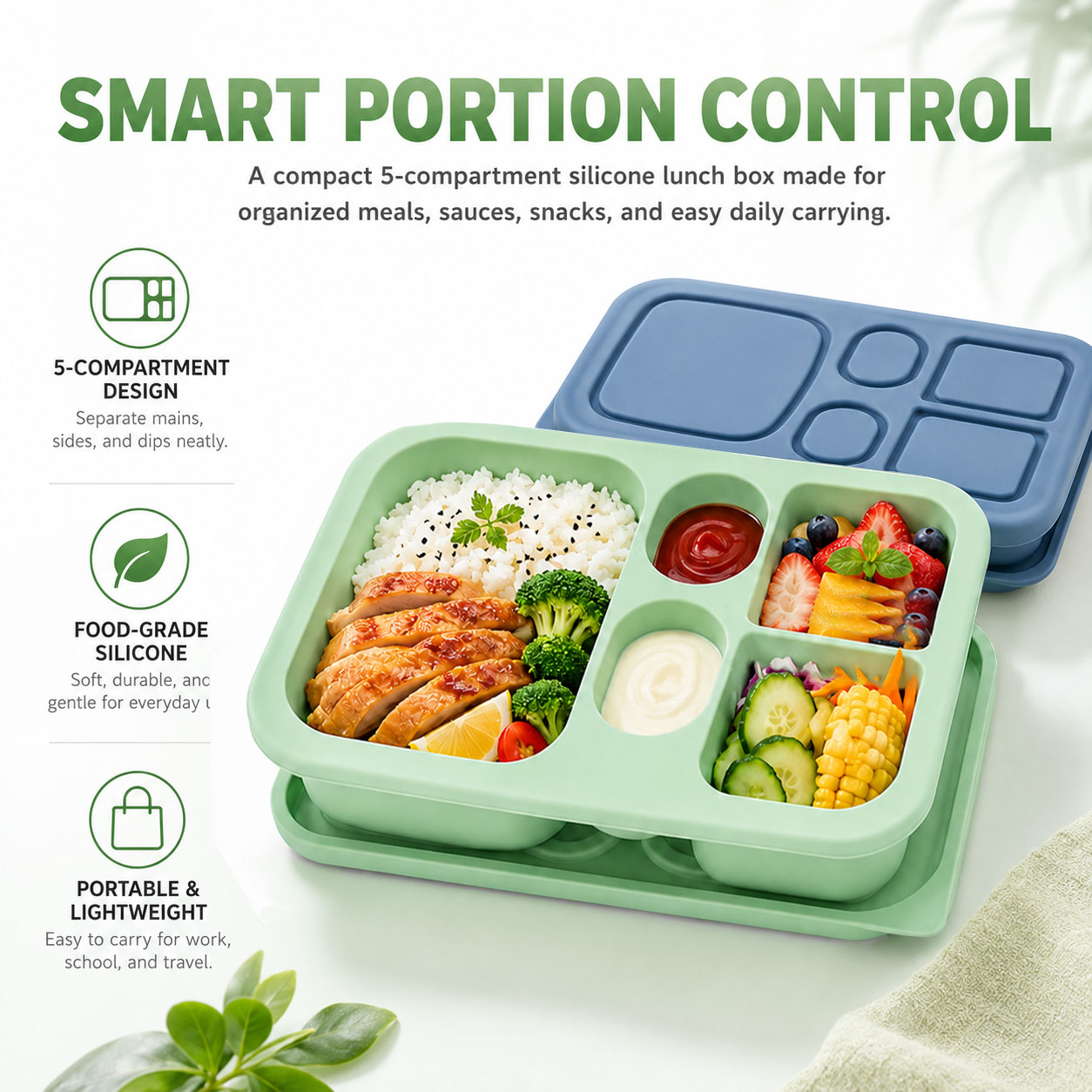 Tragbare Silikon-Bento-Lunchbo – Baby Food Hero Bewertung und Preis