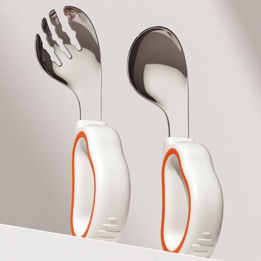 Silikon-Baby-Gabel- und Löffel – Self Feed Spoon Bewertung und Preis